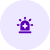 Purple siren icon with a white cross, signifying emergency or alert.