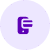 Purple icon showing a smartphone with digital wallet or cards for mobile payments.