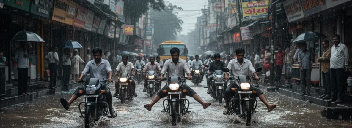 Why Monsoon Flooded Roads Hurt Bikes More Than Cars